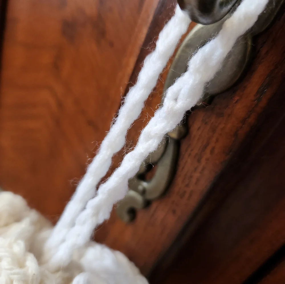 Crochet Set of 2 Tan Multi-colored Shower Poufs